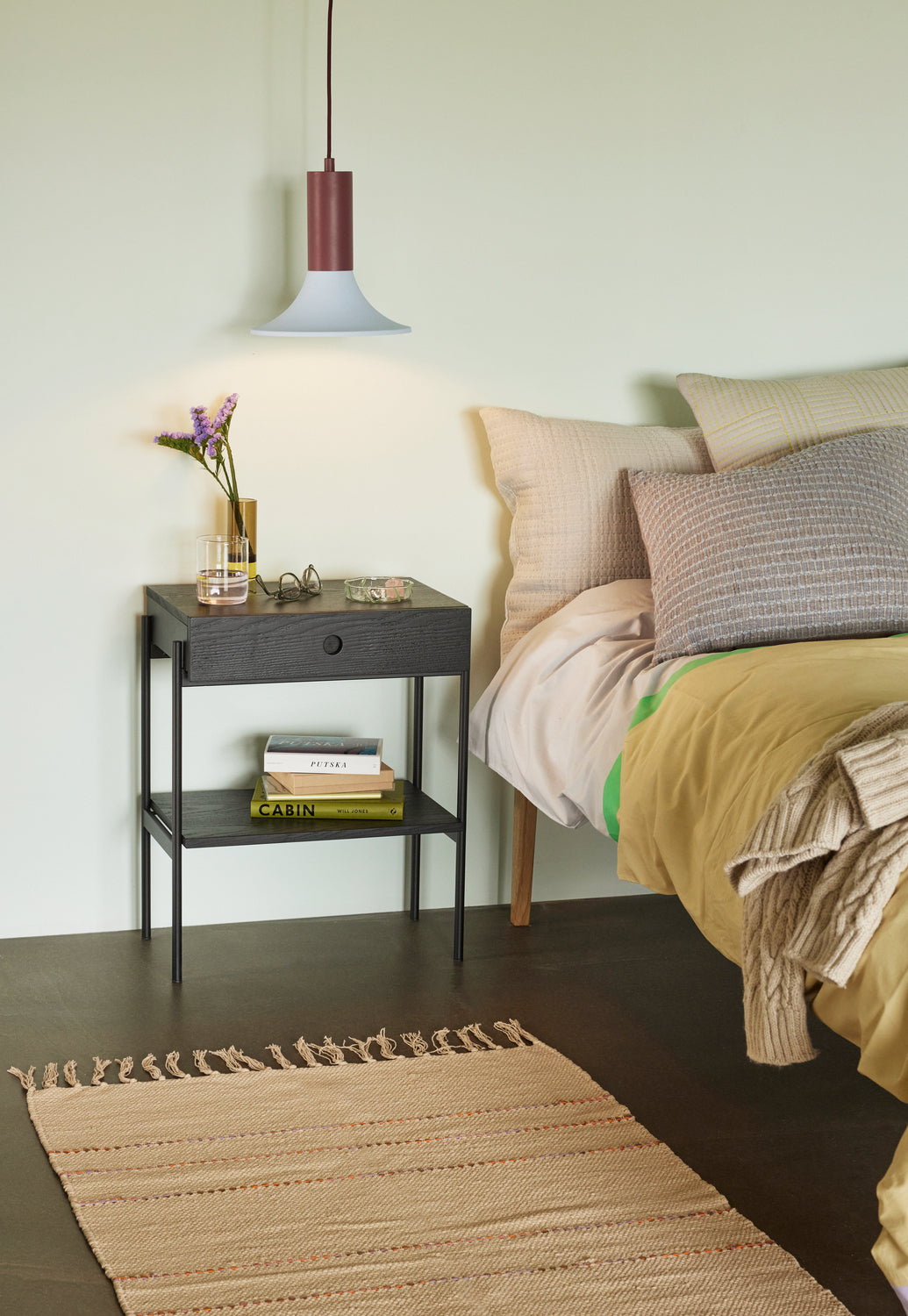 Noir Bedside Table Black