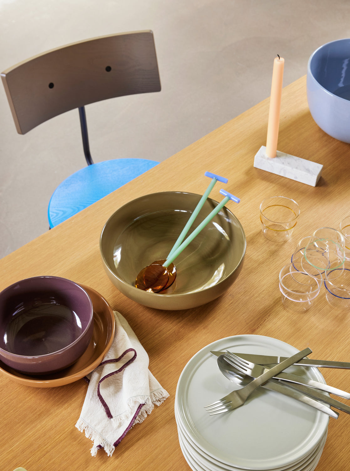 Koi Dining Chair – Blue/Brown/Black