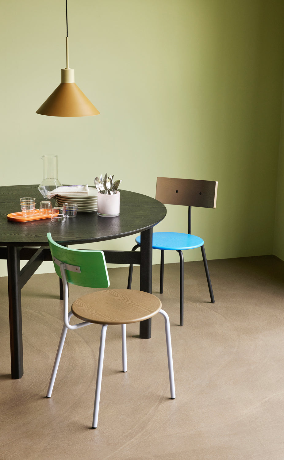 Koi Dining Chair – Blue/Brown/Black