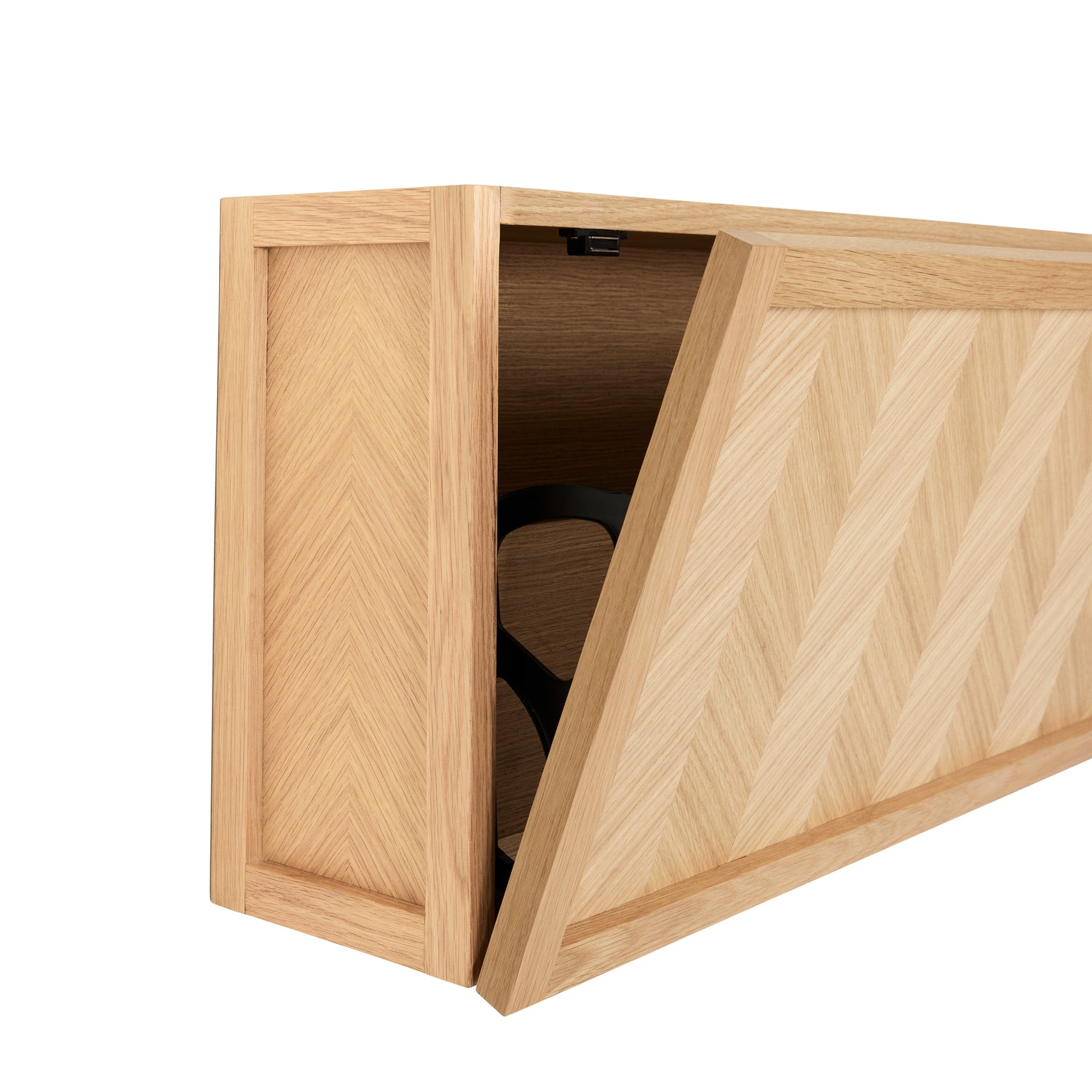 Herringbone Shoe Cabinet Large Natural