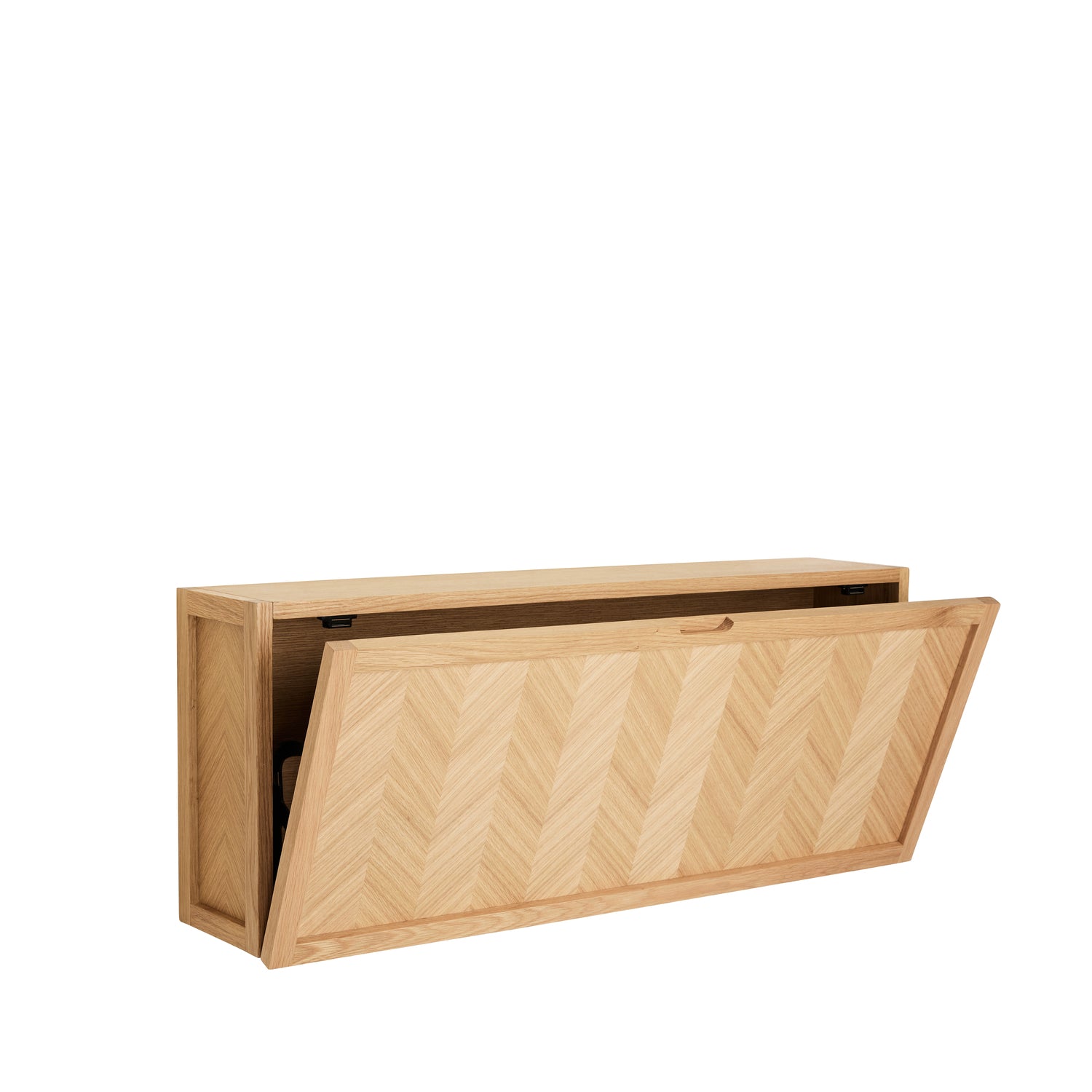 Herringbone Shoe Cabinet Large Natural