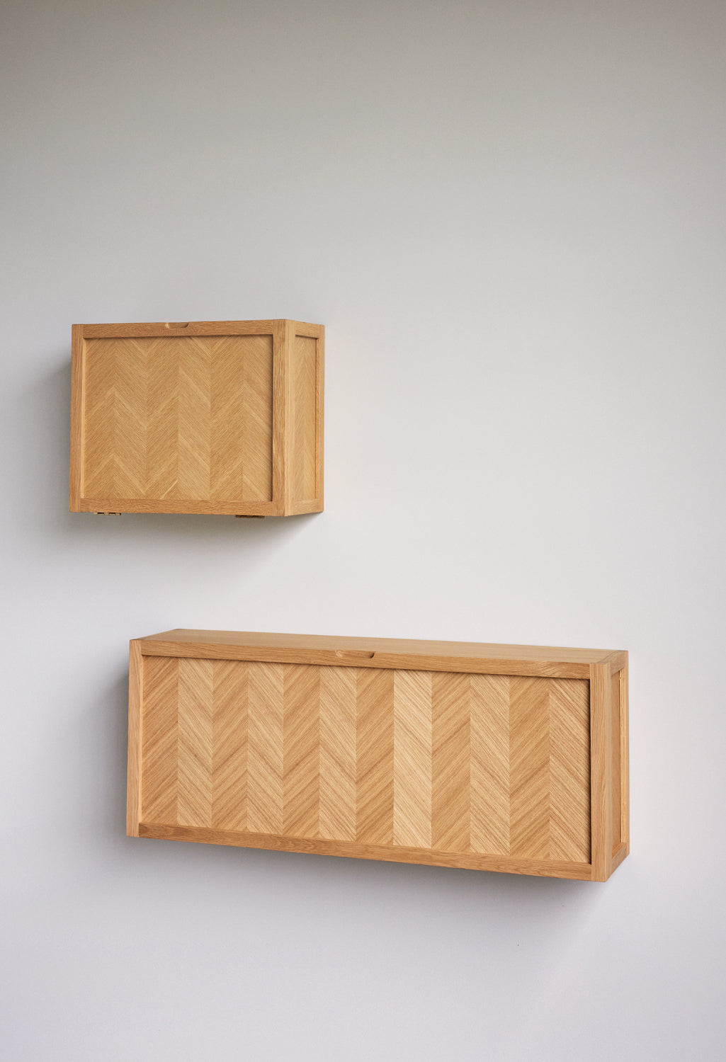 Herringbone Shoe Cabinet Large Natural