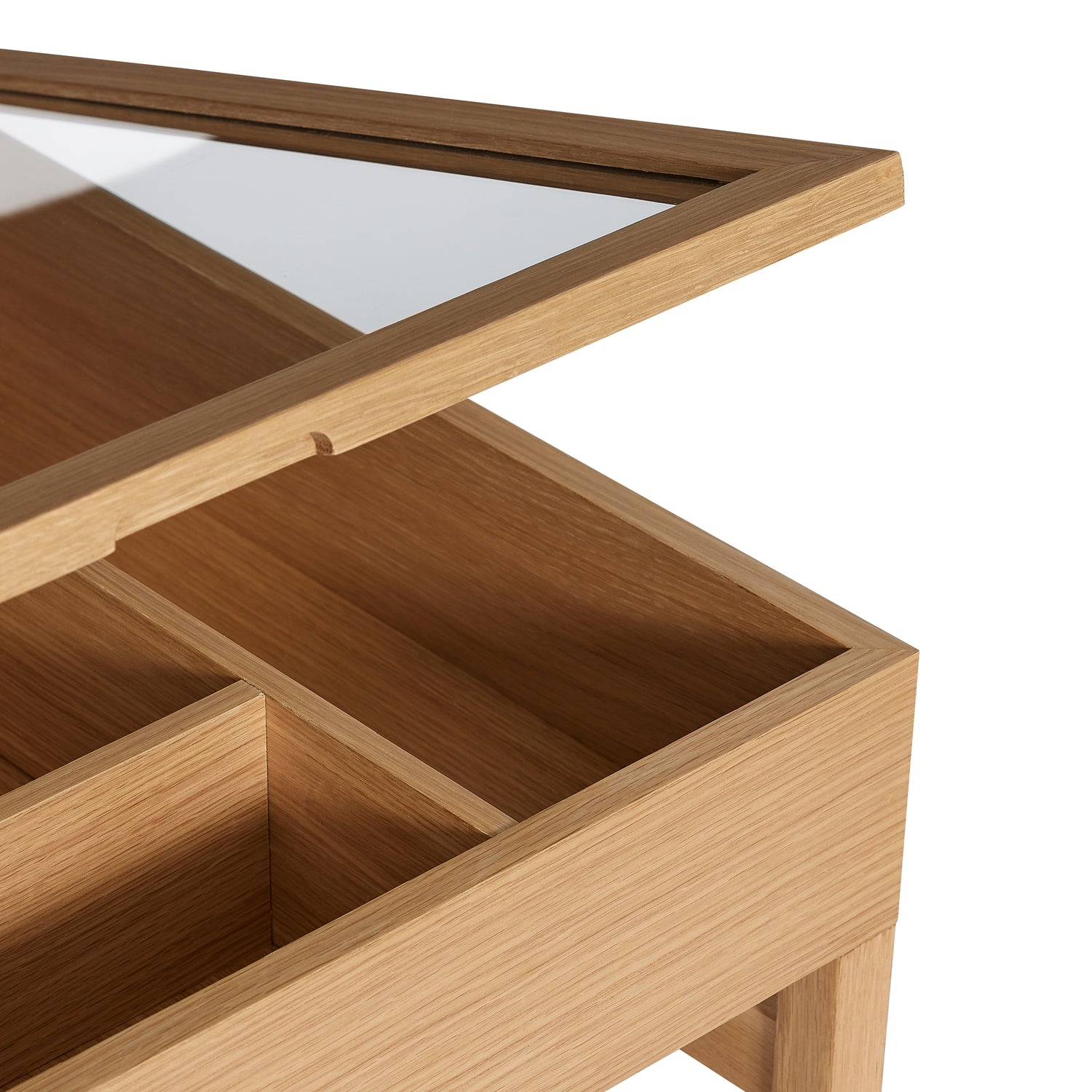 Glitz Coffee Table – Natural Oak & Glass