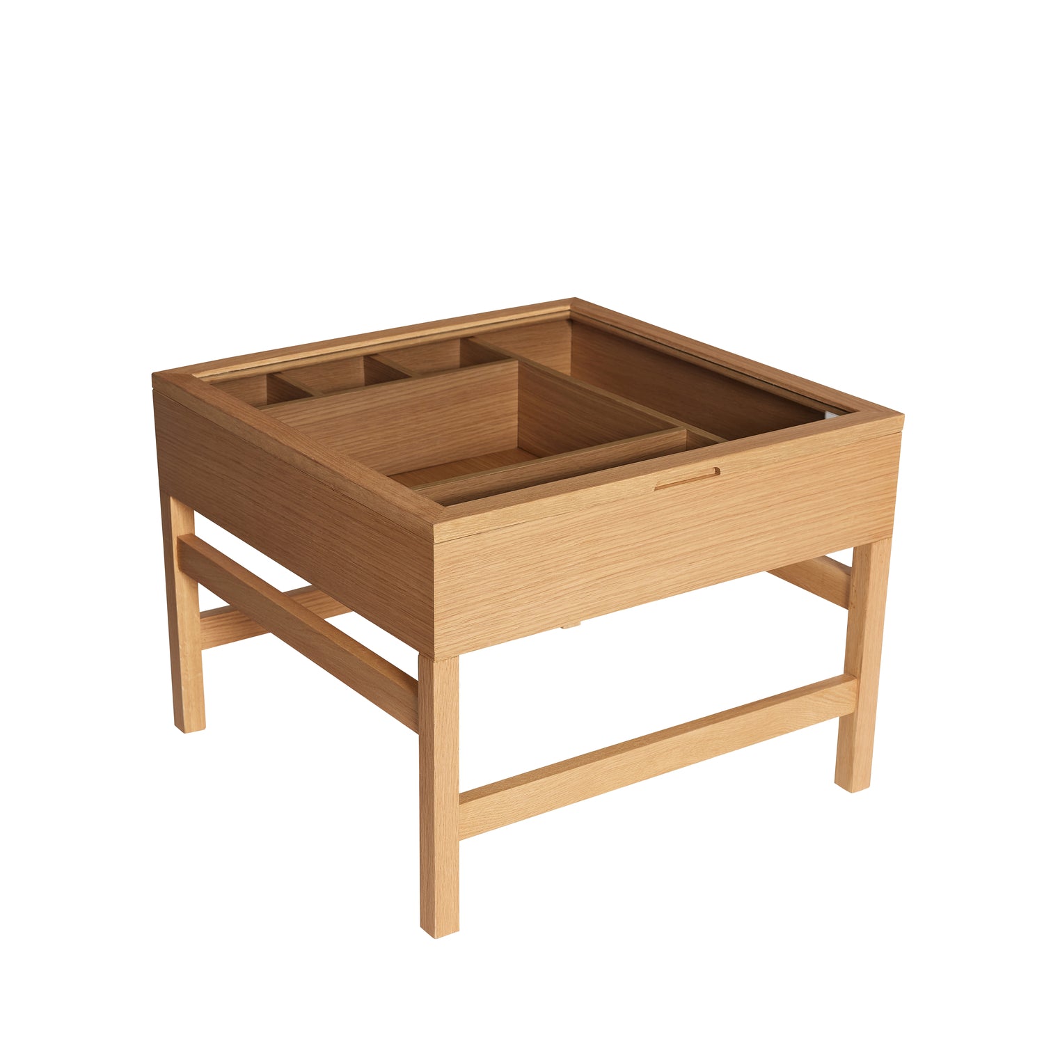 Glitz Coffee Table – Natural Oak & Glass