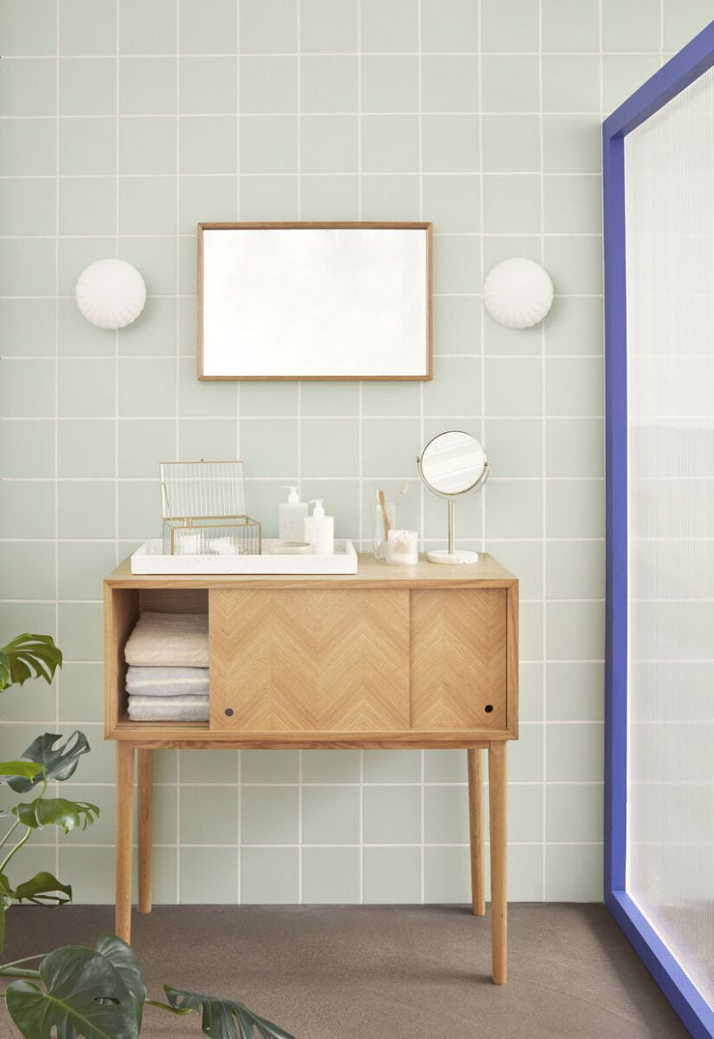 Pamper Table Mirror Brass/Terrazzo