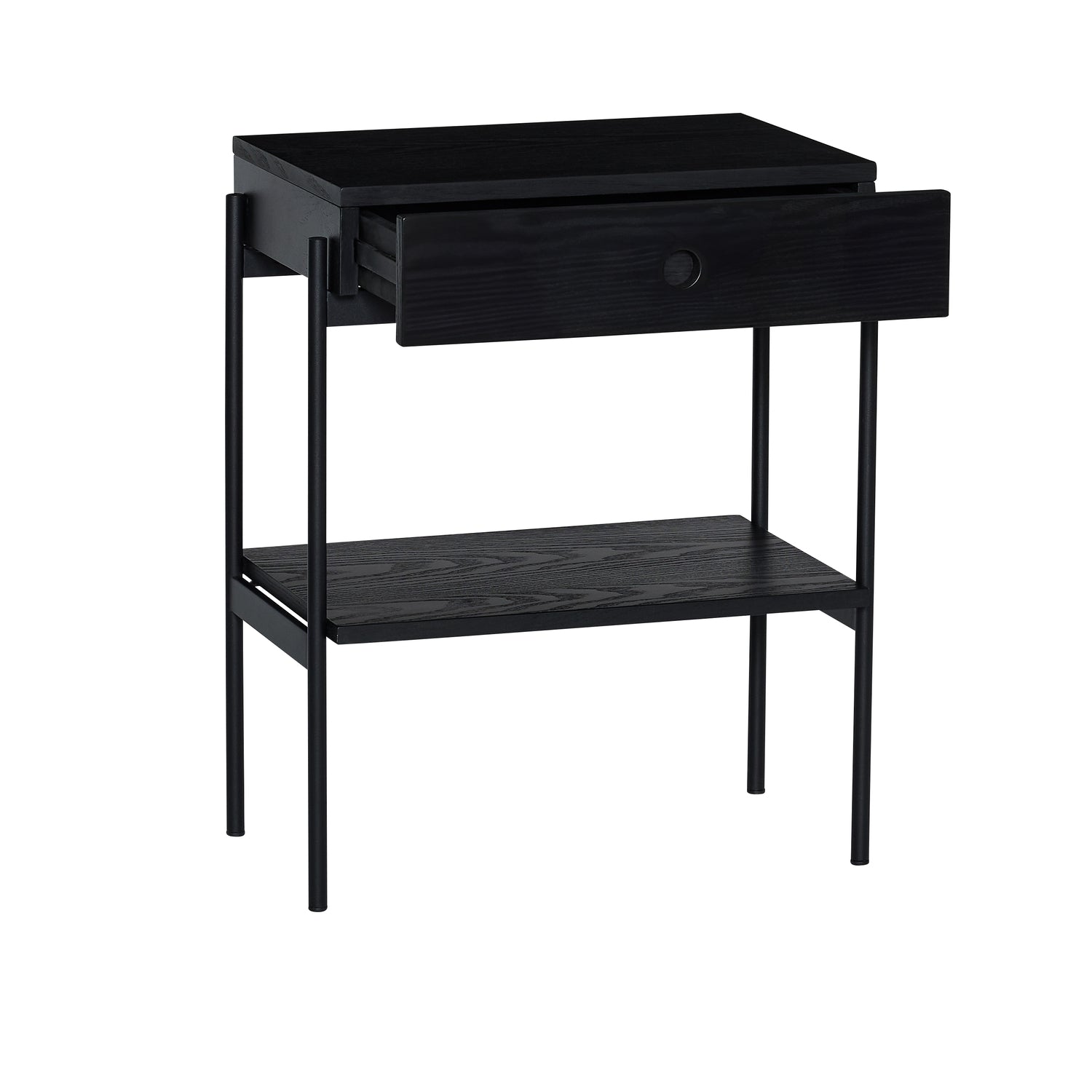 Noir Bedside Table Black