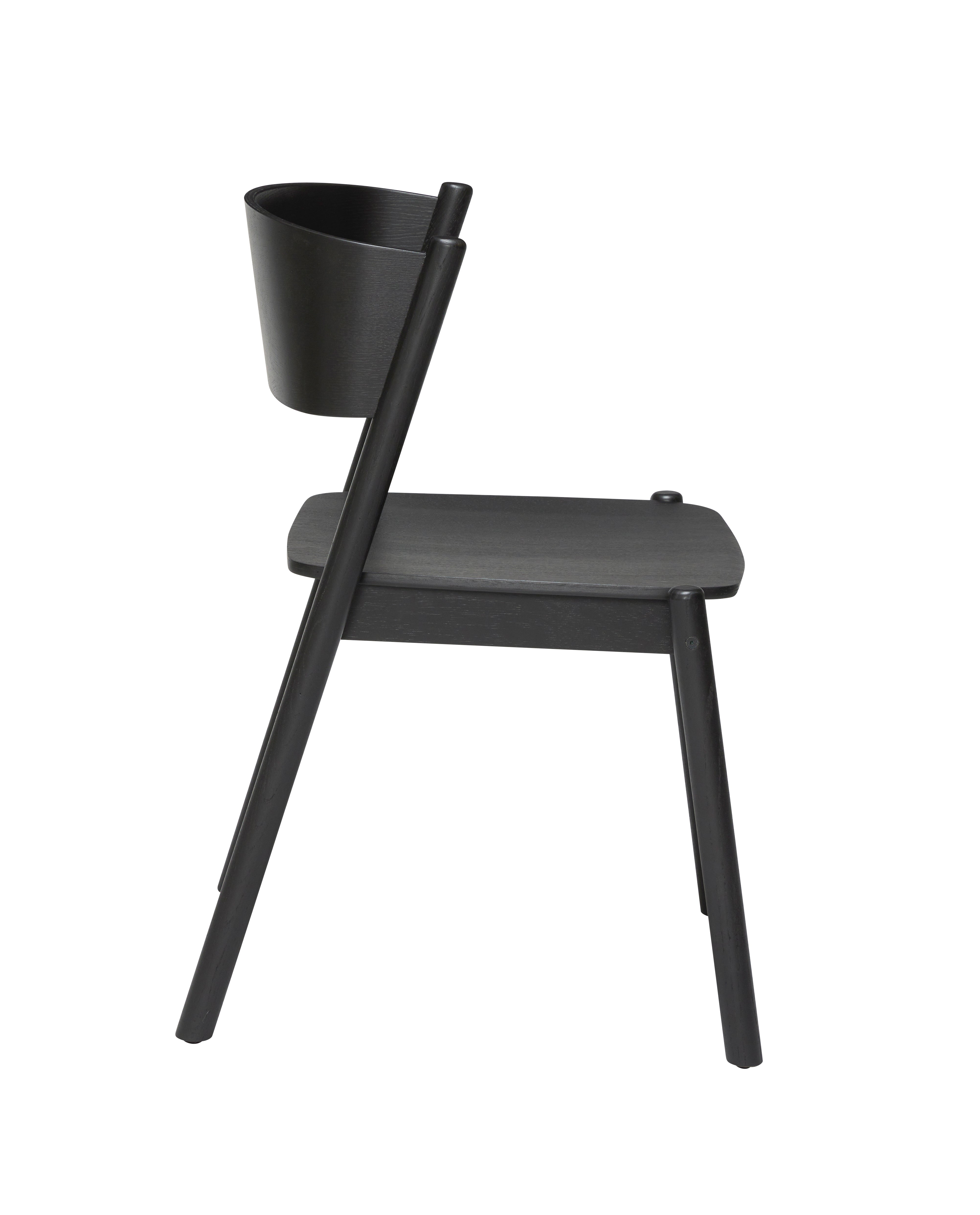 Oblique Dining Chair Black