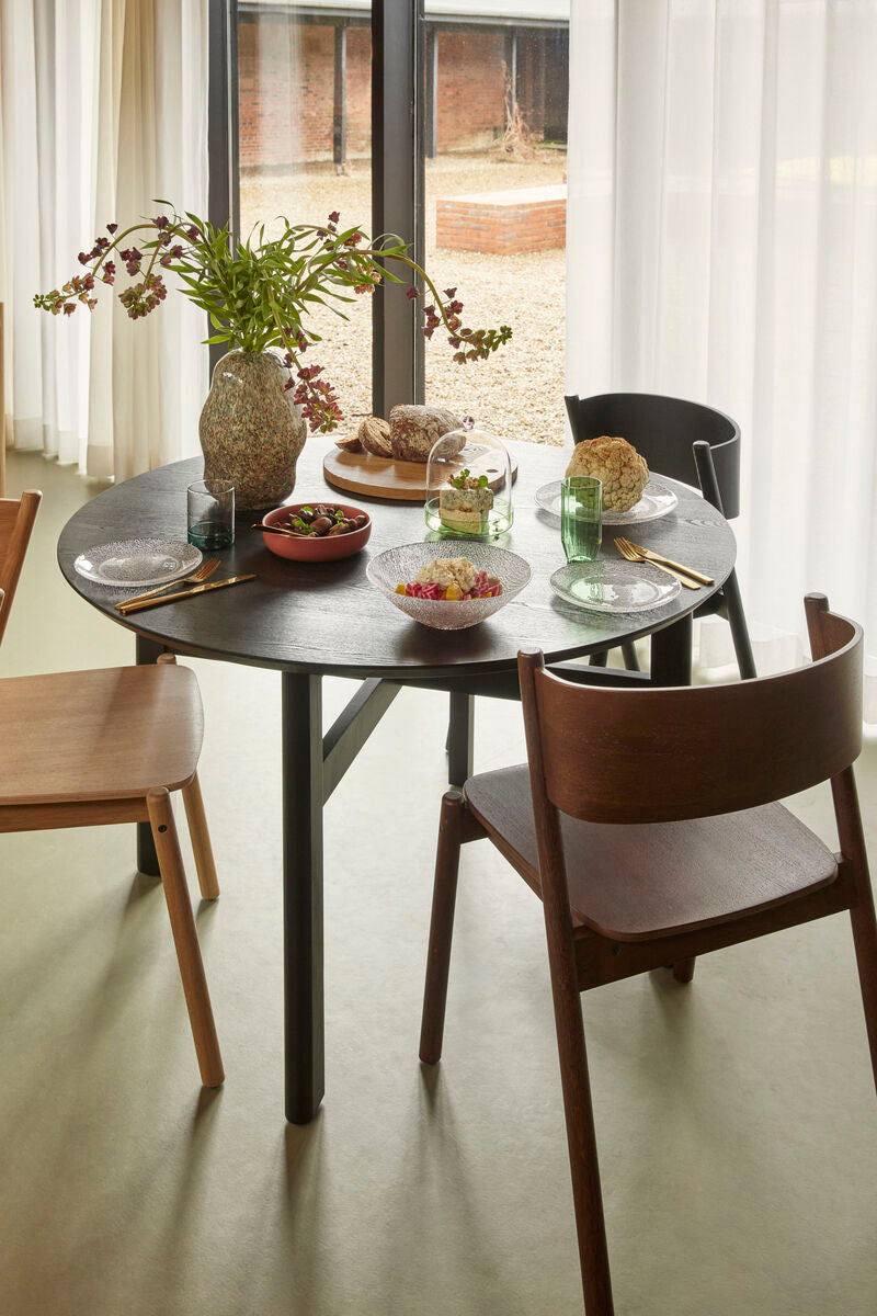 Fjord Dining Table Round Small Black