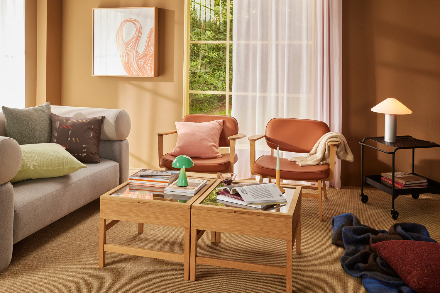 Glitz Coffee Table – Natural Oak & Glass