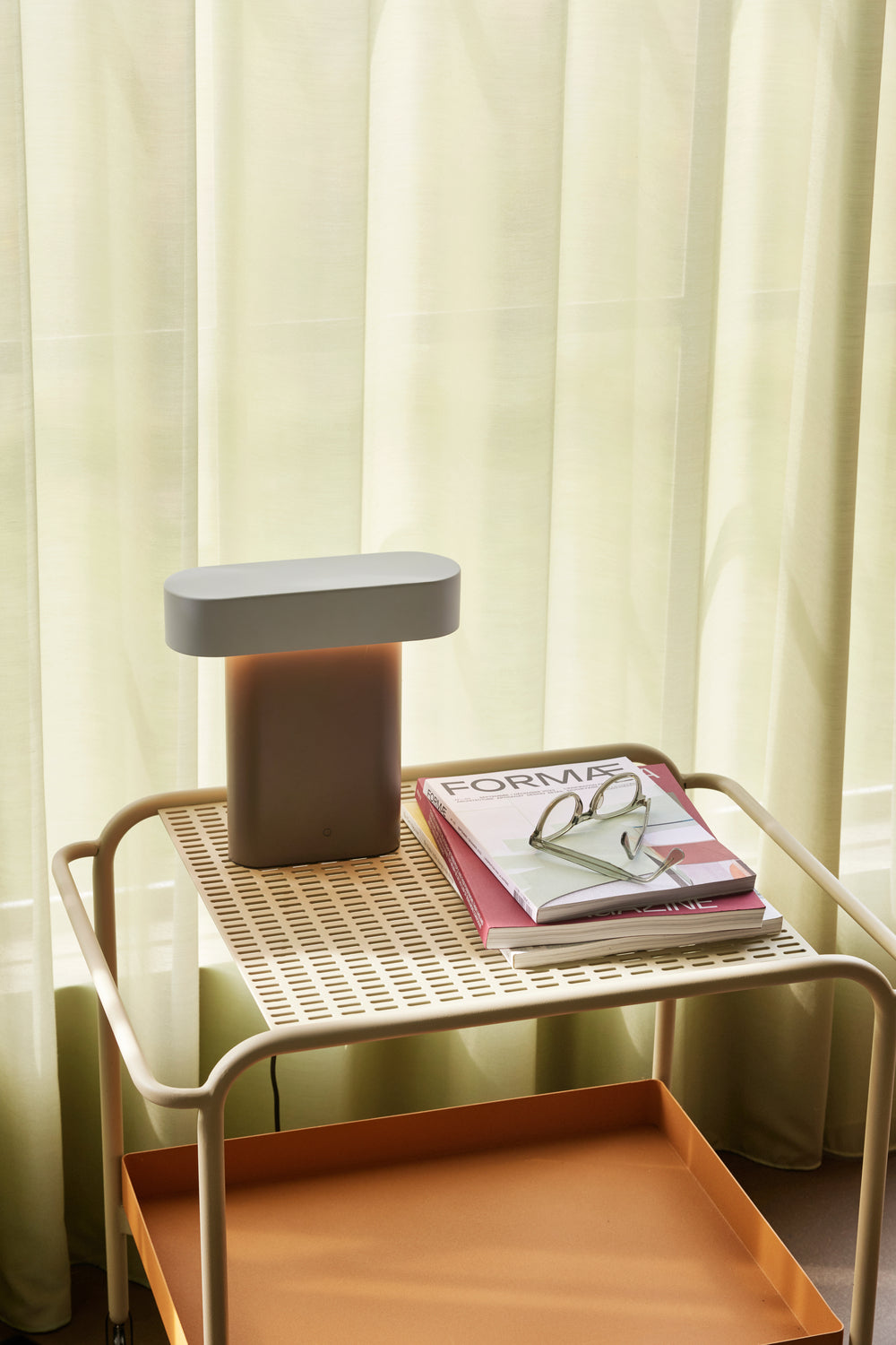 Sleek Table Lamp Brown/Light grey