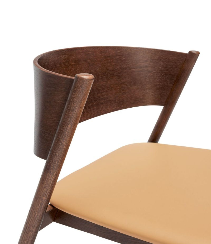 Oblique Lounge Chair Seat Dark Brown