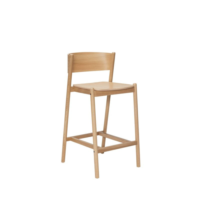 Oblique Bar Stool Natural