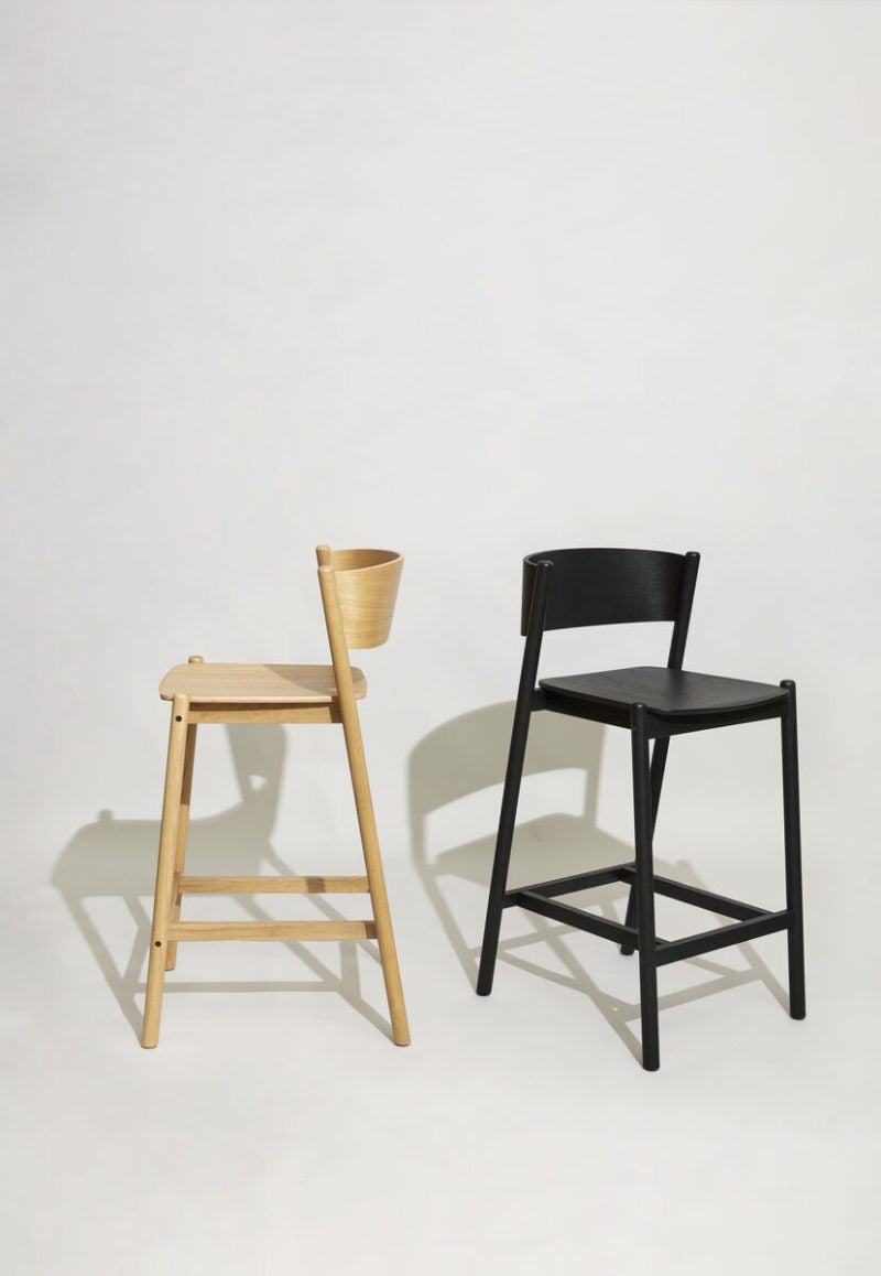 Oblique Bar Stool Natural