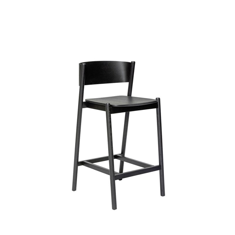 Oblique Bar Stool Black