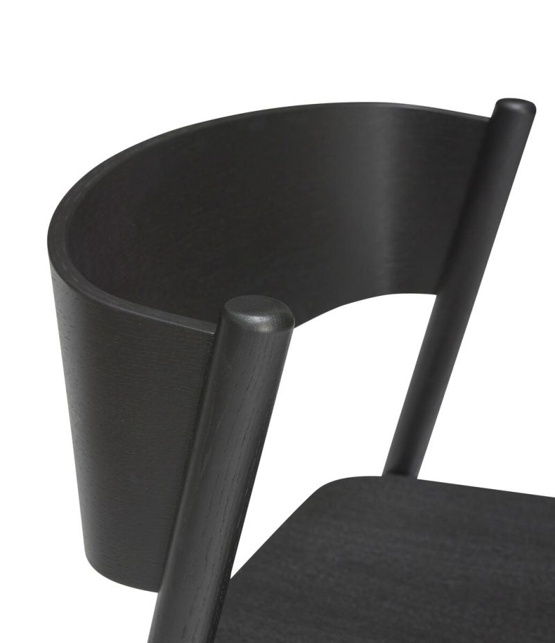 Oblique Bar Stool Black