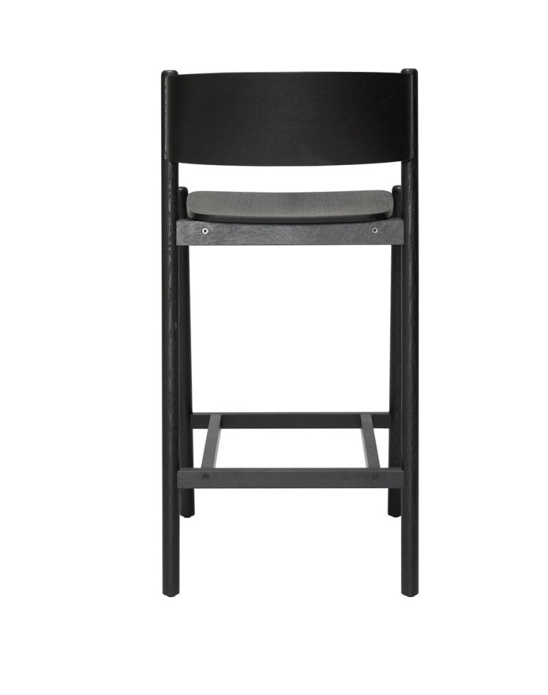 Oblique Bar Stool Black