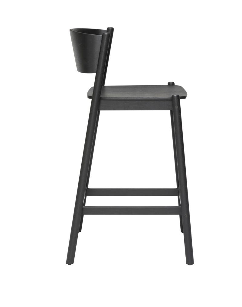 Oblique Bar Stool Black