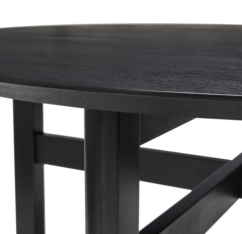 Fjord Dining Table Round Small Black